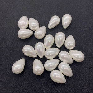 Waterdrop Teardrop Imitation Shell Artificial Pearl Glass Beads Elegant White Loose Beads For DIY Jewelry Making Accessories Wedding Party Decor