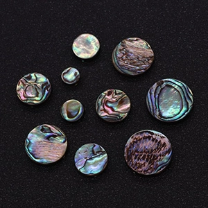 Natural Abalone Shell Round Flat Beads Polished Rainbow Shell Loose Beads For DIY Jewelry Making Crafts Accessories