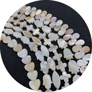 Mixed shape natural freshwater shell beads with mother of pearl luster for DIY jewelry