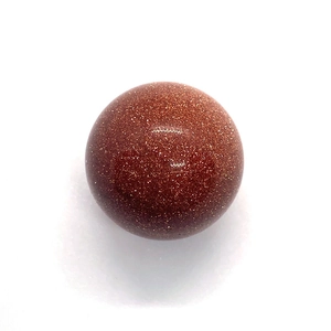 Cuenta redonda de piedra de oro de 16mm con inclusiones metálicas brillantes para joyería DIY
