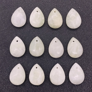 Pendentif Poli en Pierre Naturelle Jade de Birmanie Forme Goutte d'Eau pour DIY Création de Bijoux Accessoires de Collier pour Femmes Hommes
