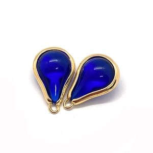 Pendentif en cristal goutte d'eau avec bordure dorée pour bijoux DIY et colliers