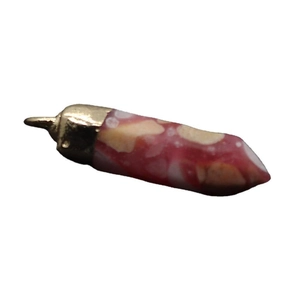 Roze turkoois zeshoekige kolom hanger met gouden oog voor DIY sieraden maken