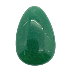 Grüner Aventurin Schmuckstein in Tropfenform mit polierter Cabochon-Oberfläche für DIY