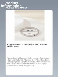 Specifiche dettagliate della taglia per il bracciale in acciaio titanio e cristallo