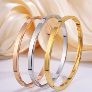 Μίνιμαλ βραχιόλια από ανοξείδωτο ατσάλι 18k σε χρυσό, ασήμι και ροζ χρυσό χρώμα