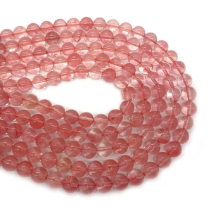 Pink watermelon crystal round beads strings for DIY jewelry making and necklaces
