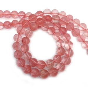 Natural pink watermelon crystal round beads for DIY jewelry necklaces making