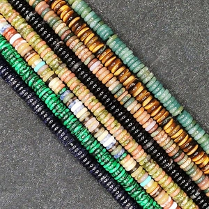 Pietra Naturale Heishi Disco Perle Abaco Distanziatore Perle Lucide Gemme per Fai da Te Collana Braccialetto Gioielleria