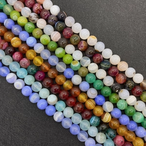 Natuursteen Ronde Agaat Kralen Voor DIY Sieraden Maken Armband Ketting Accessoires Drakenader Gepolijste Losse Kralen