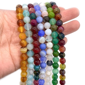 Natuurlijke zijden agaat kralen in gemengde kleuren voor DIY-sieraden maken