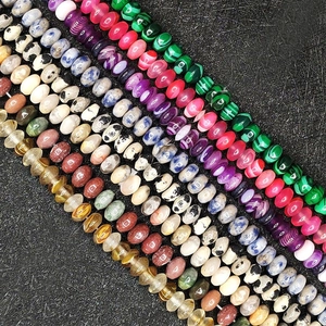Natural Stone Rondelle Beads Striped Agate Goldstone DIY Jewelry Making Accessories For Necklace Bracelet Crafting