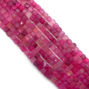 Vierkante drakenader agaat kralen 8x8mm in roze voor DIY sieraden kettingen