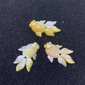 Goldfisch-Perlen aus Muschel 15x24mm mit Perlglanz für DIY Schmuckherstellung Zubehör