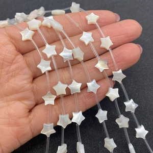 Natürliche Sternperlen aus Perlmuttschale mit irisierendem Glanz für DIY-Schmuckdesign
