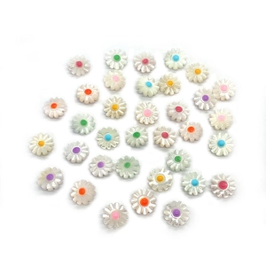 Natural sea shell sunflower beads 10mm daisy spacer beads for DIY jewelry making