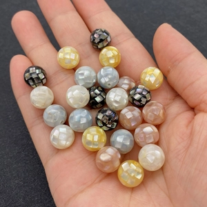 Perles de mosaïque en coquillage naturel 8-12mm pour la création de bijoux DIY main