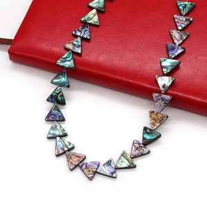 Natural Iridescent Abalone Shell Triangle Beads For DIY Jewelry Making Necklaces Accessories Polished Geometric Charms