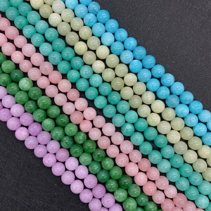 Natural Stone Loose Round Beads For Jewelry Making DIY Bracelets Necklaces Polished Mineral Stone Accessory Beads