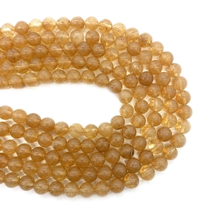 Natural yellow watermelon stone round beads for DIY jewelry making necklace accessories