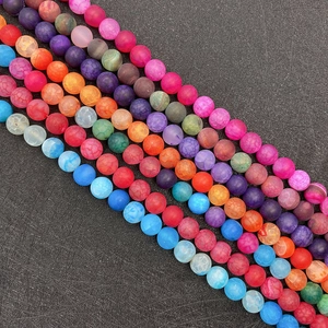 Natuurlijke Gematteerde Drakenaders Agaat Kralen Ronde Steen Losse Tussenkralen Voor DIY Sieraden Maken Armband Ketting Accessoire