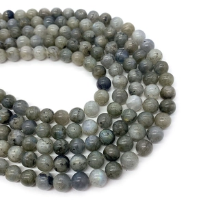 Polished natural Labradorite round beads with blue flash for DIY jewelry making