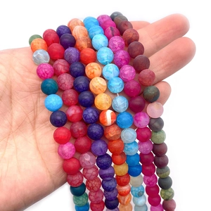 Matte matte drakenader agaat kralen in levendige kleuren voor DIY sieraden maken