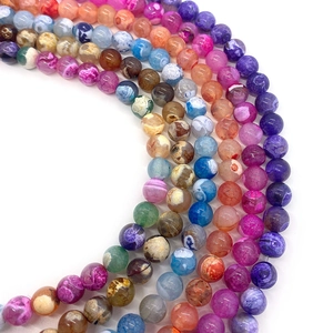 Kleurrijke drakenader agaat ronde kralen voor DIY sieraden maken van 6mm tot 10mm