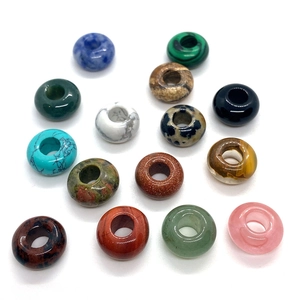Polierte 8x14mm Natursteinperlen mit großem Loch, inklusive Tigerauge und Malachit für DIY