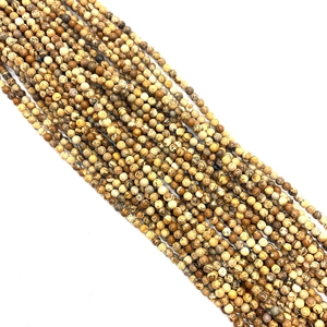 Natural picture jasper round stone beads for DIY jewelry making necklaces and bracelets