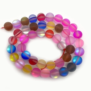 Matte synthetische maansteen ronde kralen in verschillende kleuren voor DIY sieraden