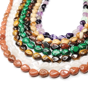 Polished teardrop natural stone beads in various colors for DIY jewelry making