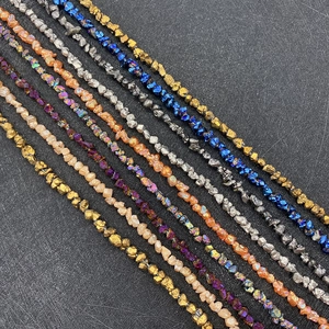 Colorful 4mm irregular natural stone chips beads for DIY jewelry necklace making
