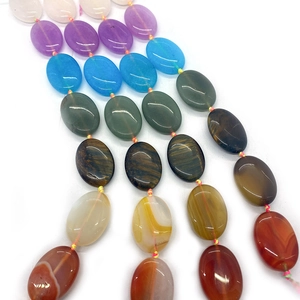 Assorted 18x25mm oval natural stone beads strand for DIY jewelry making accessories