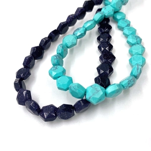 Faceted hexagon natural opal stone beads 8x8mm for DIY jewelry making