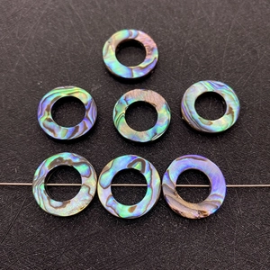 Natural abalone shell donut beads 13-18mm for DIY jewelry making and necklaces