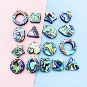 Natural Abalone Shell Beads For Jewelry Making DIY Necklace Bracelet Earring Multi Shapes Star Heart Waterdrop Shell Charms Pendants Findings