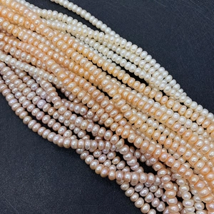 Natural freshwater pearl strands in white, pink and purple for DIY jewelry making