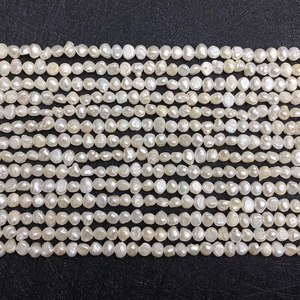 Strands of irregular natural white freshwater baroque pearls for DIY jewelry making