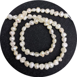 Irregular white baroque natural freshwater pearl beads for DIY jewelry necklaces