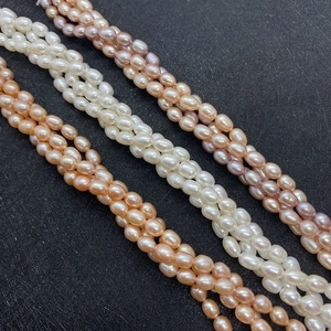 AAA Grade Natural Freshwater Pearl Beads Rice Shape Oval Loose Beads For DIY Jewelry Making Necklace Bracelet Women Accessories