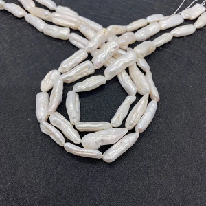 Perles baroques naturelles d'eau douce en forme de bâton pour bijoux DIY