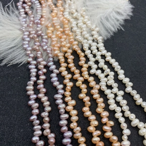 Natural freshwater pearl strands in white pink and purple for DIY jewelry making