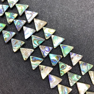Cuentas Sueltas Triangulares de Concha de Abulón Natural Cuentas de Madreperla Iridiscente para Hacer Joyas DIY
