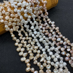 Natural baroque freshwater pearls in white pink and purple for DIY jewelry necklaces