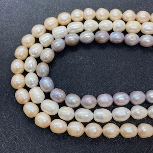 Natural 5-7mm irregular freshwater pearls in white pink and purple for DIY jewelry making