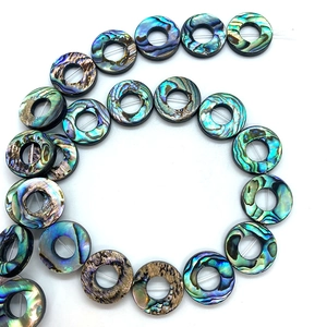 Natuurlijke abalone schelp donut kralen voor DIY sieraden kettingen en handwerk