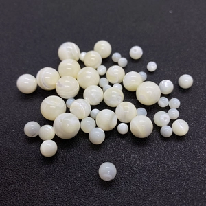 Cuentas de Concha Blanca Natural Redondas Cuentas Sueltas de Madreperla para la Fabricación de Joyas DIY Collares Pulseras Pendientes