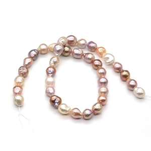 Natural 10-11mm Edison baroque freshwater pearls in mixed colors for DIY jewelry making