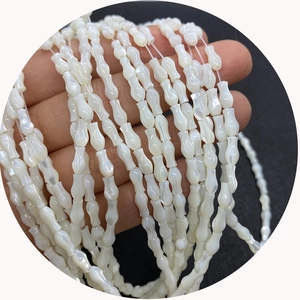 Natürliche weiße Süßwassermuschelperlen in Flaschenform für DIY-Schmuckherstellung